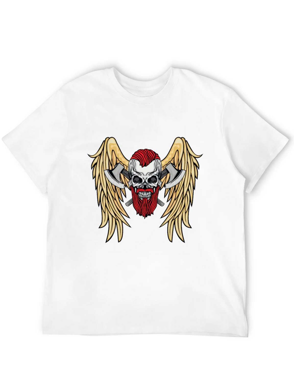 Skull Axes Wings Graphic Tee - Black product image 11