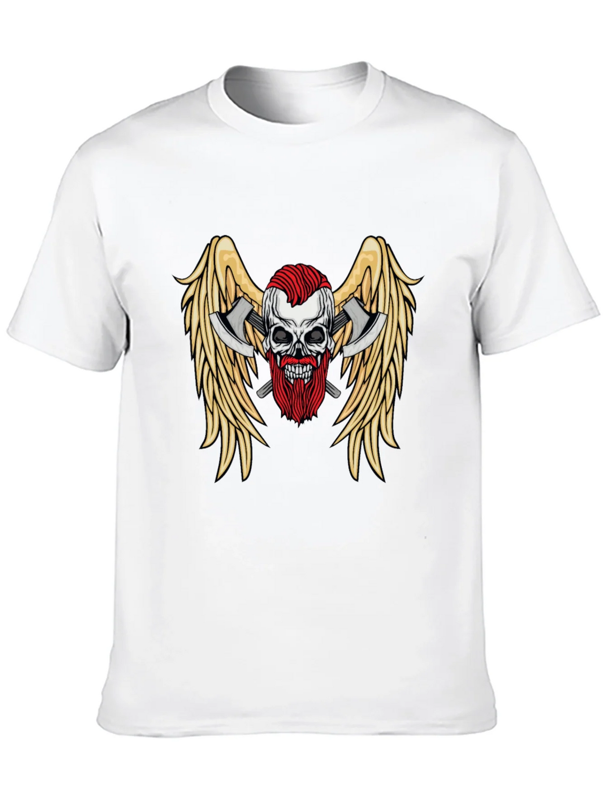 Skull Axes Wings Graphic Tee - Black product image 9