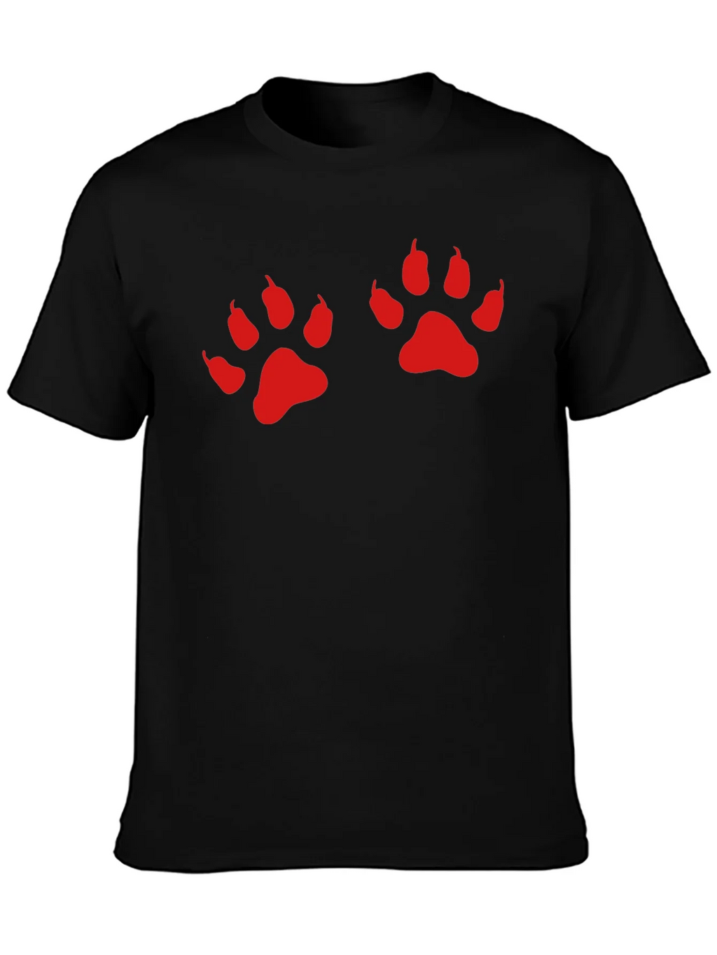 Black Tee with Red Paw Prints product image 3