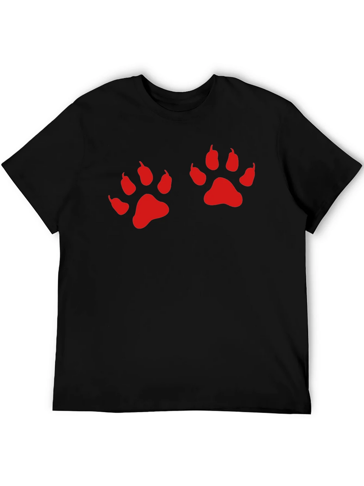 Black Tee with Red Paw Prints product image 5