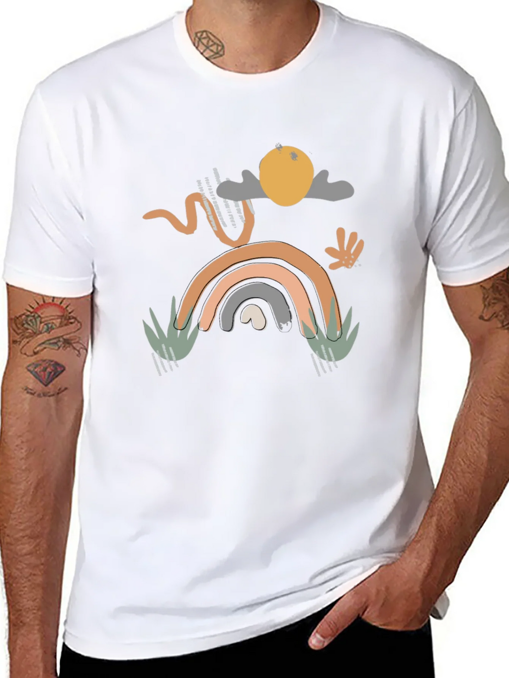 Abstract Boho Graphic Print T-Shirt product image 7