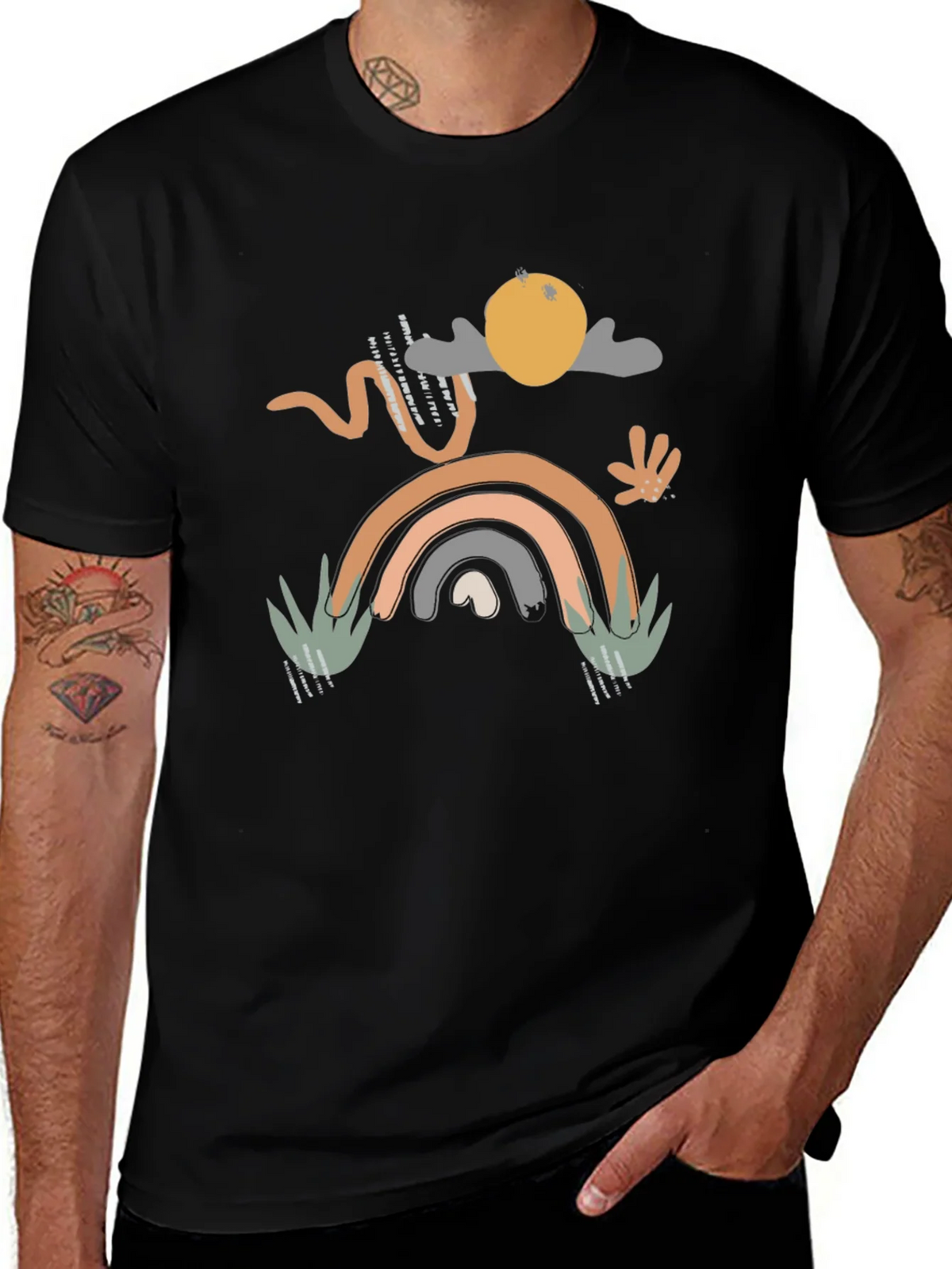 Abstract Boho Graphic Print T-Shirt product image 1