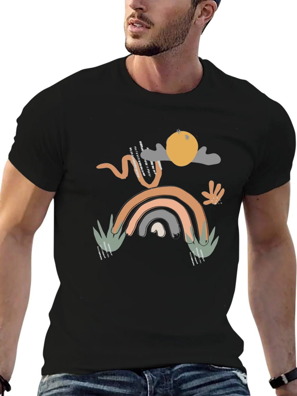 Abstract Boho Graphic Print T-Shirt product image 6