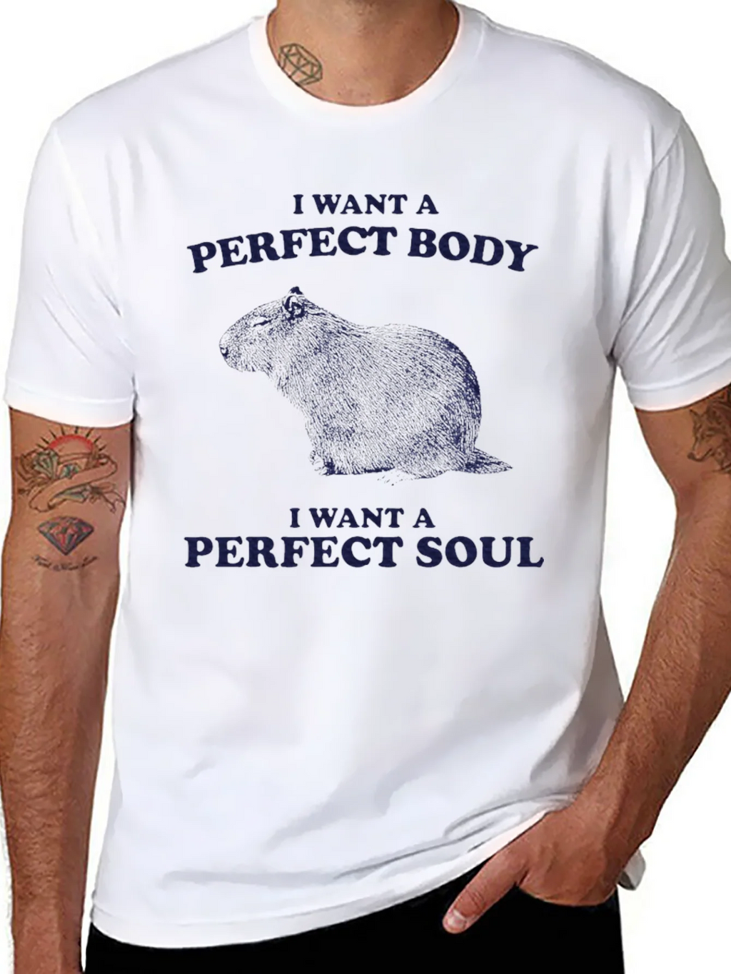 Capybara Perfect Body Soul Graphic Tee product image 7