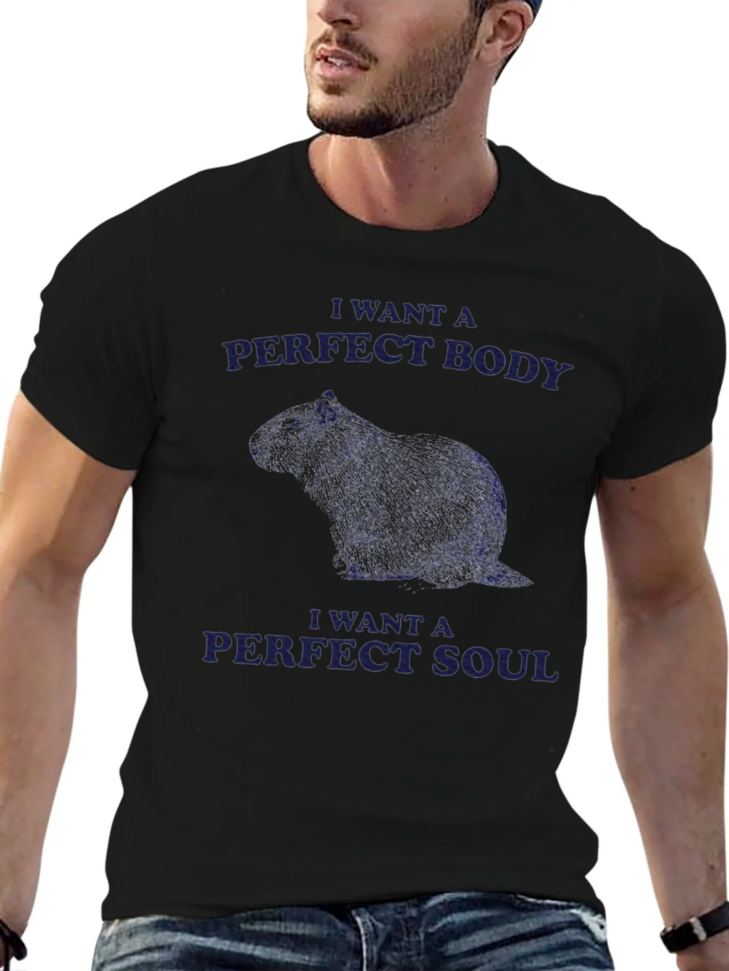 Capybara Perfect Body Soul Graphic Tee product image 6