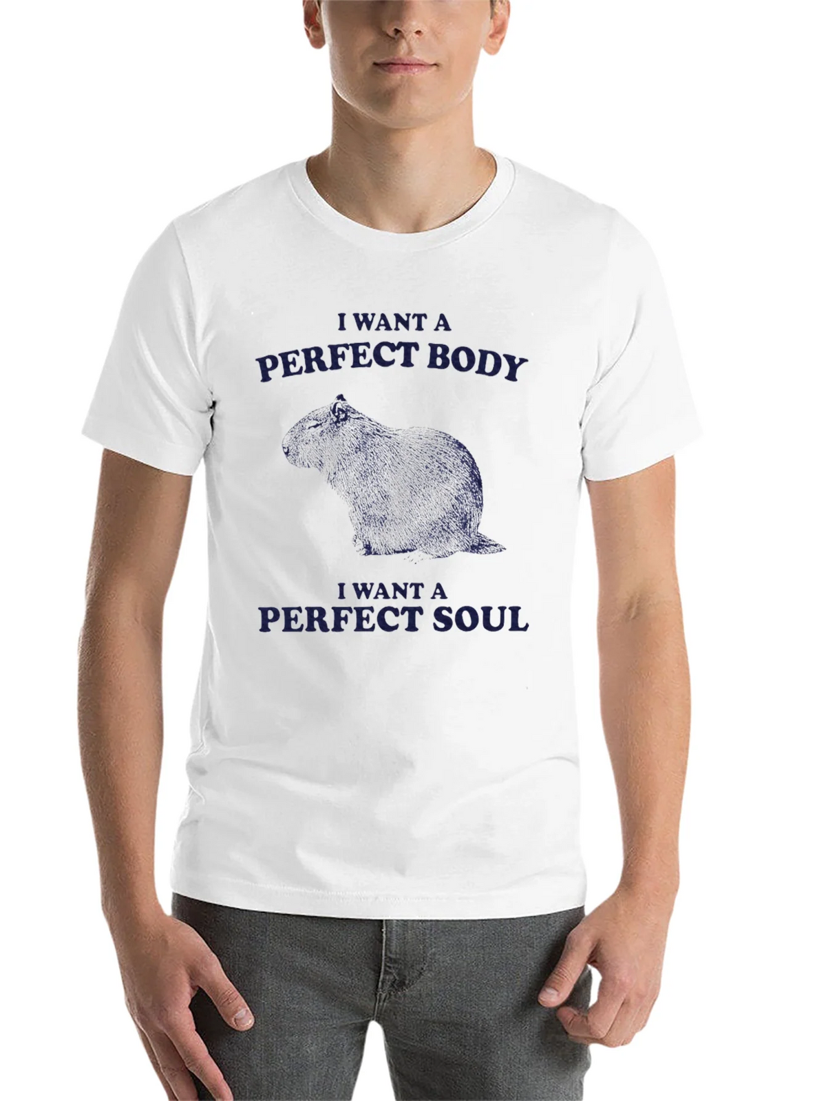 Capybara Perfect Body Soul Graphic Tee product image 10