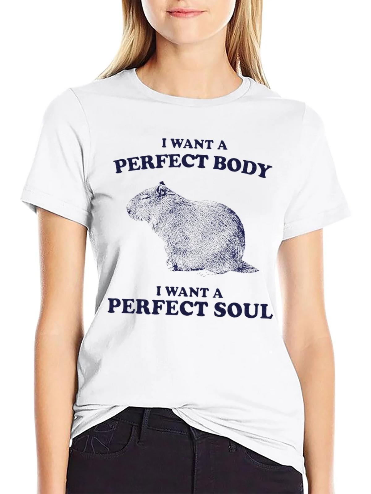 Capybara Perfect Body Soul Graphic Tee product image 8