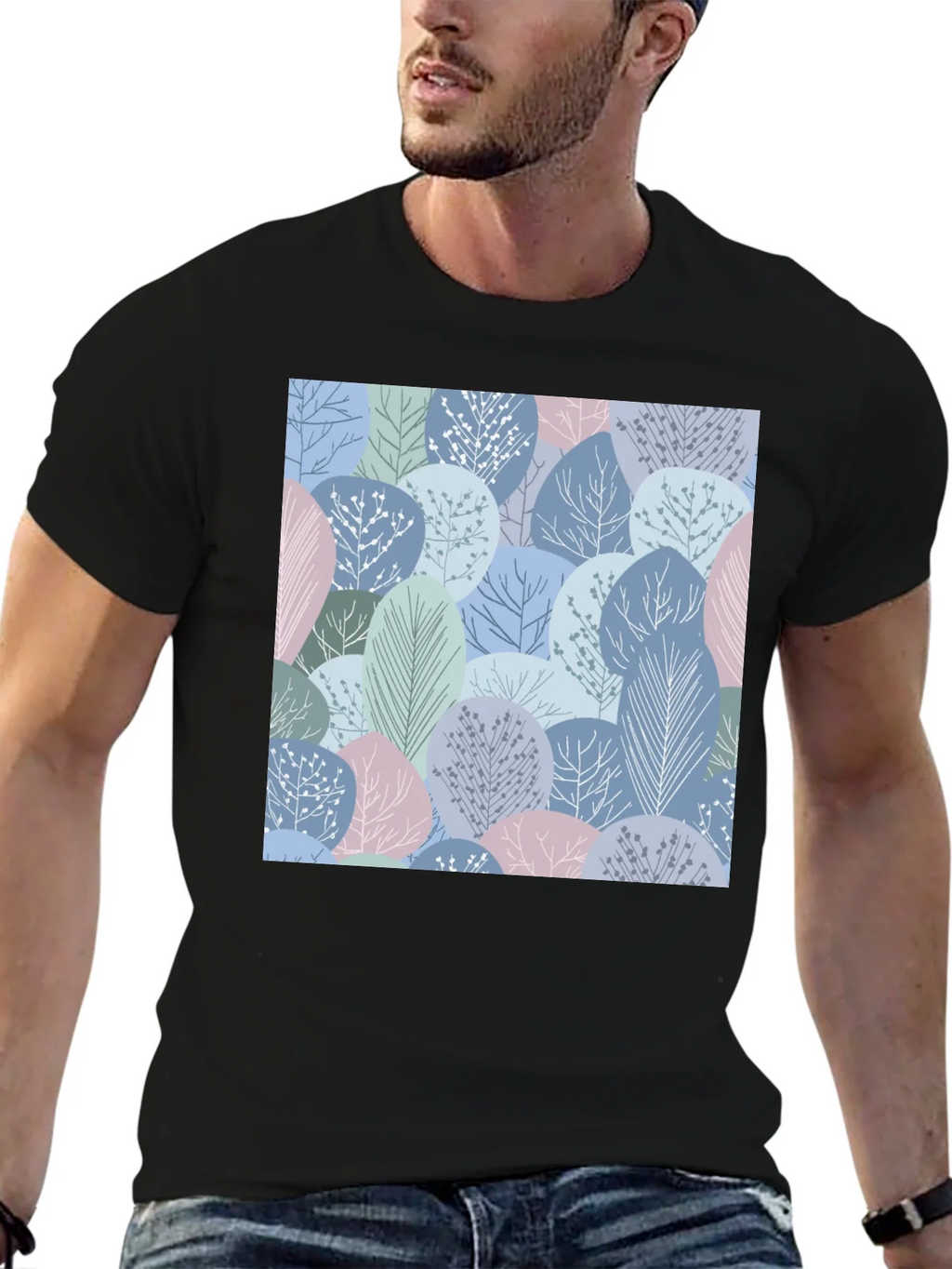 Abstract Forest Print Mens T-Shirt product image 6