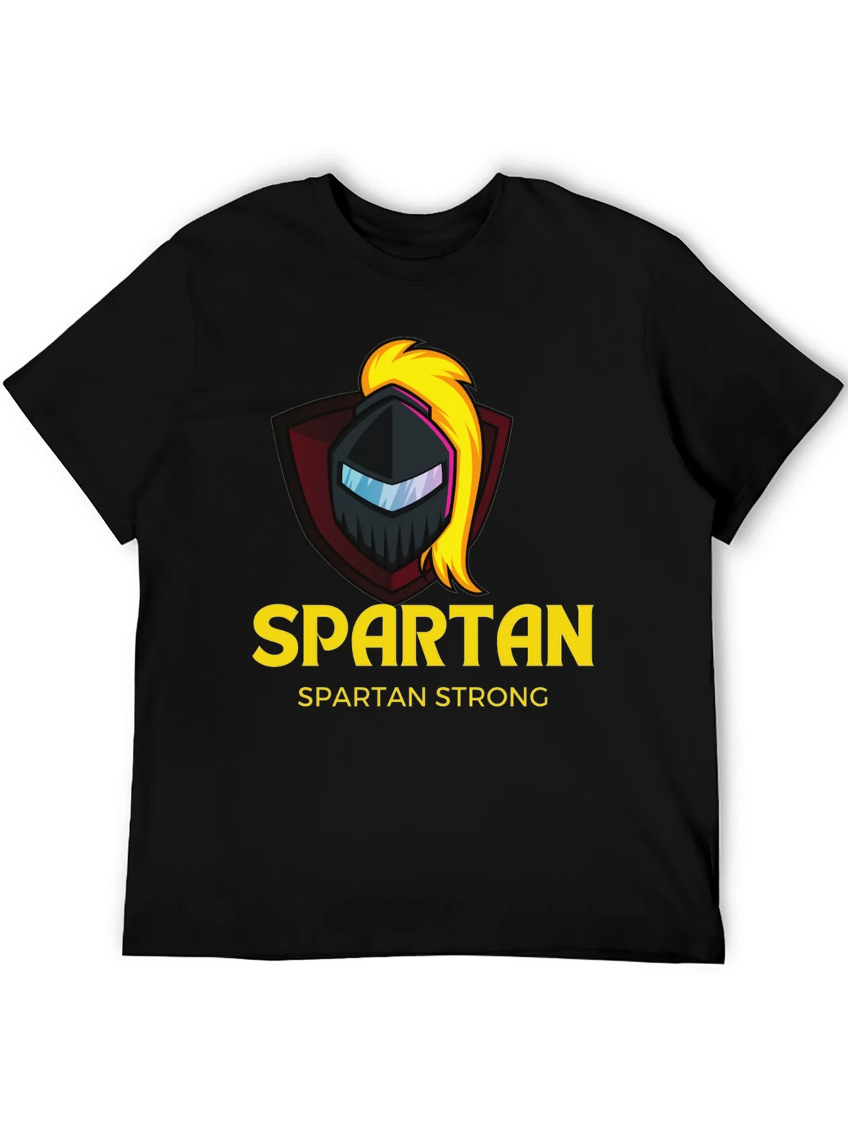Spartan Strong Black T-Shirt - Warrior Design product image 5