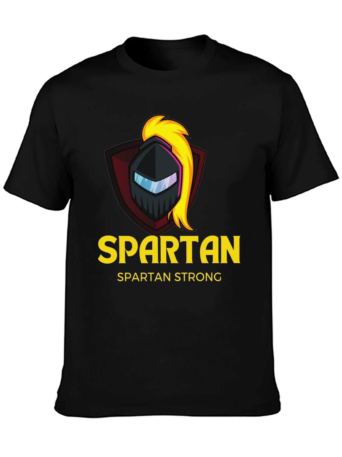 Spartan Strong Black T-Shirt - Warrior Design product image 3