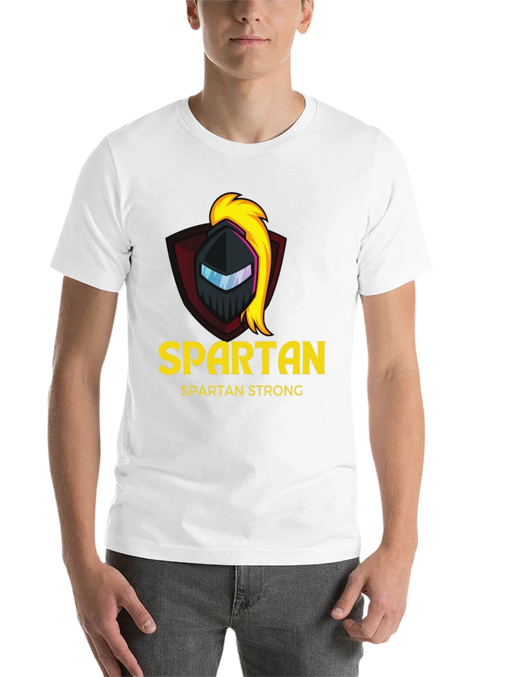 Spartan Strong Black T-Shirt - Warrior Design product image 10