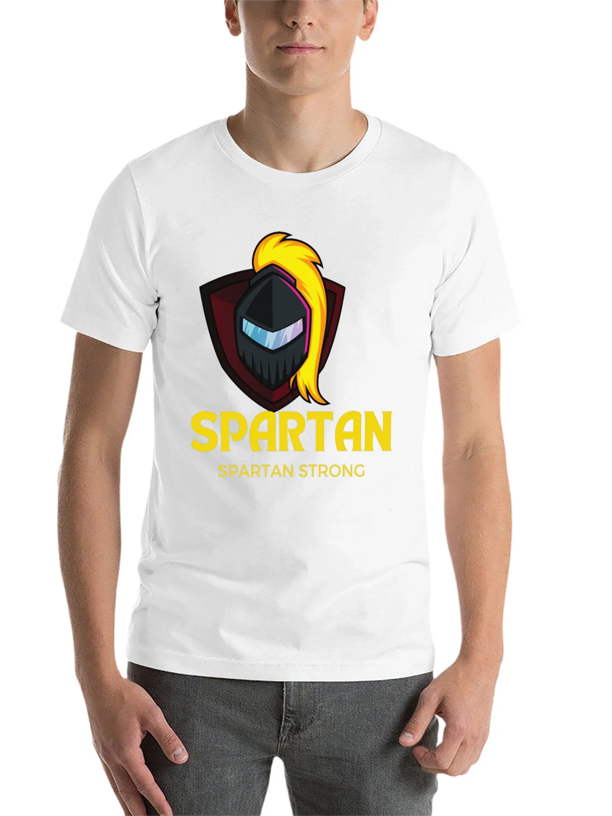 Spartan Strong Black T-Shirt - Warrior Design product image 10