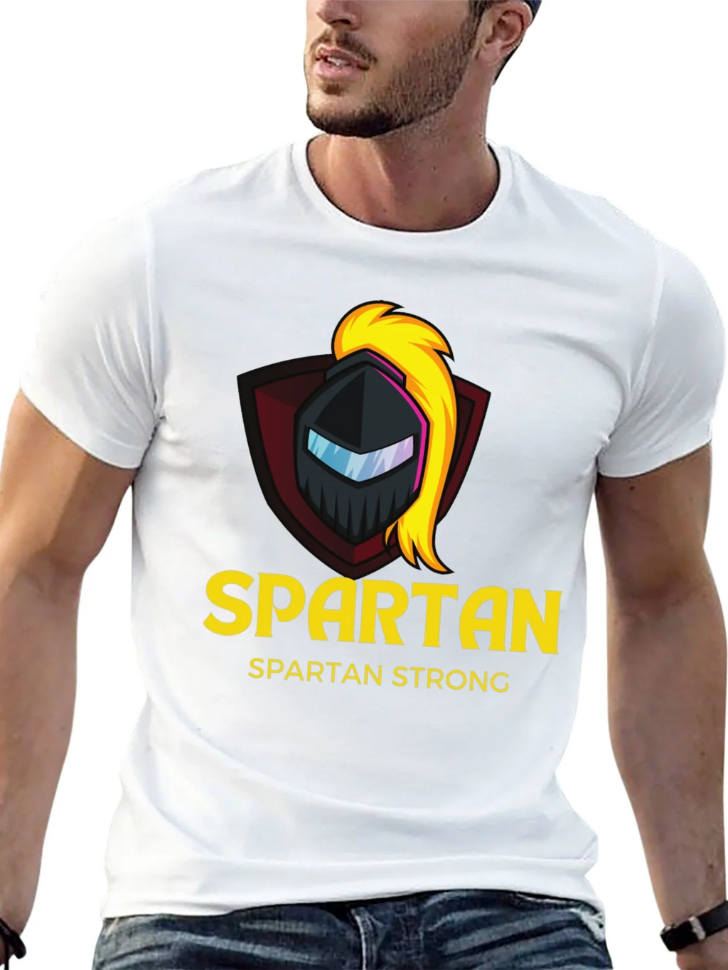 Spartan Strong Black T-Shirt - Warrior Design product image 12