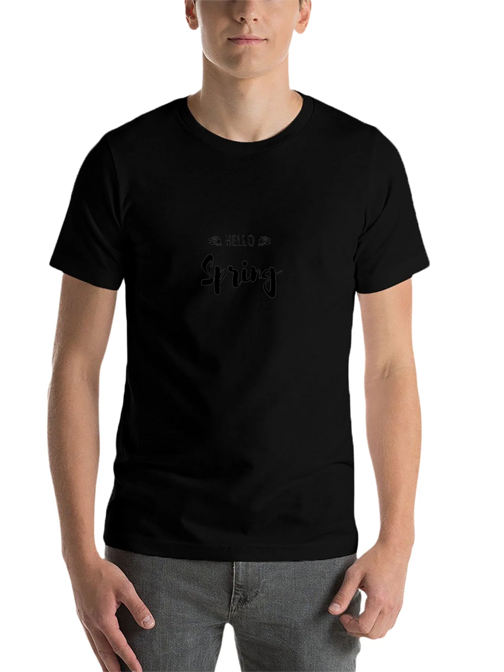 Hello Spring Black Graphic Tee product image 4
