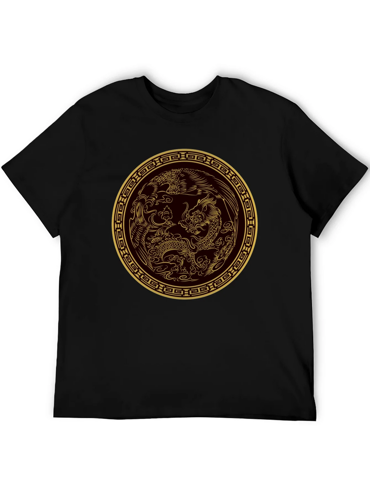 Dragon & Phoenix Graphic Tee - Black product image 5