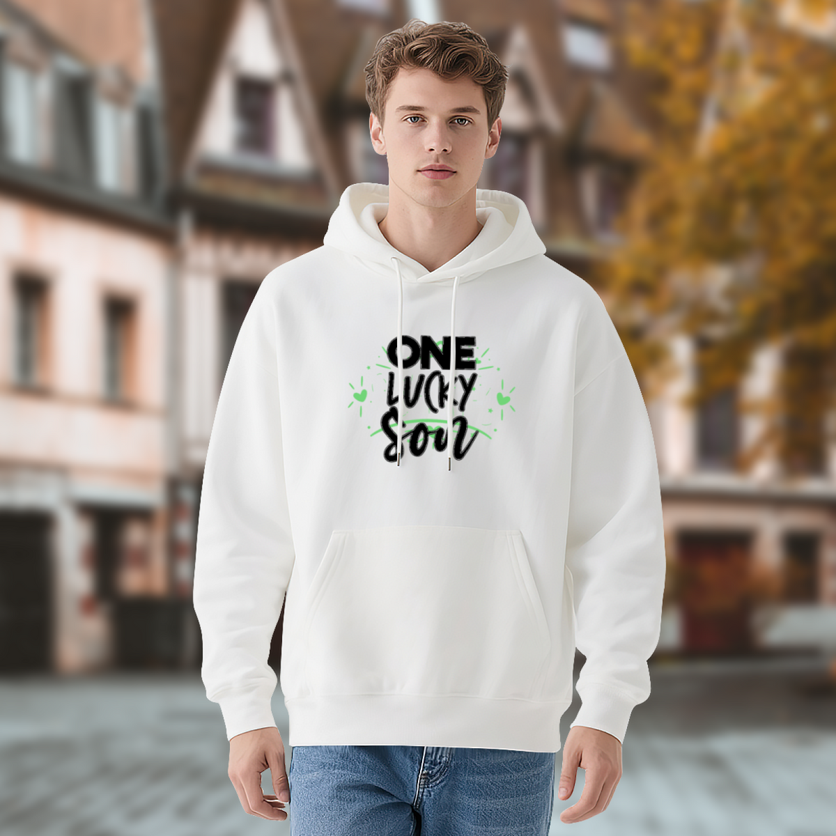 Lucky Pullover Hoodie - Bold Statement Graphic #0676 product image 4