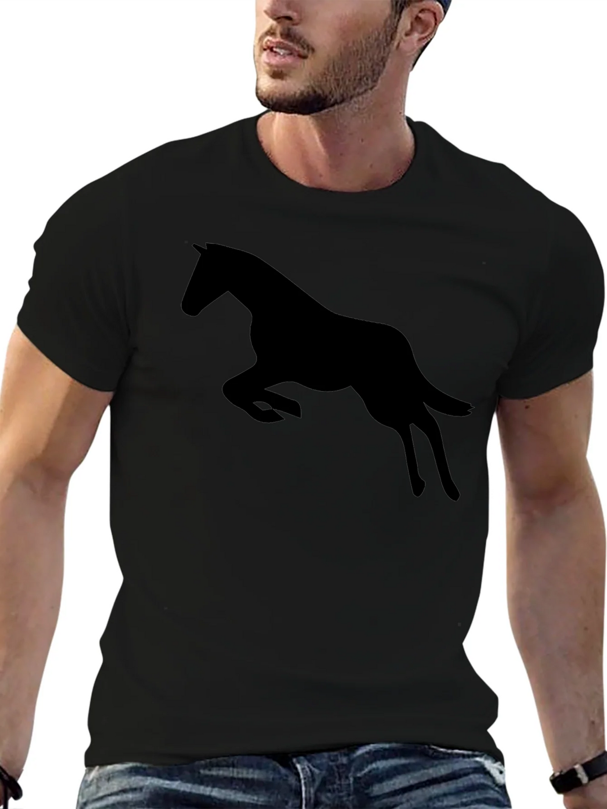 Black Horse Silhouette Graphic Tee product image 6