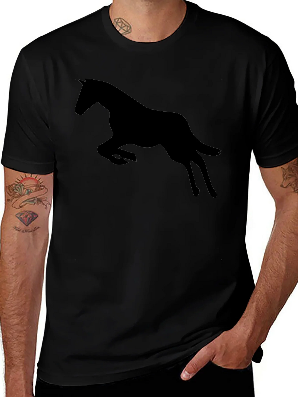 Black Horse Silhouette Graphic Tee product image 1