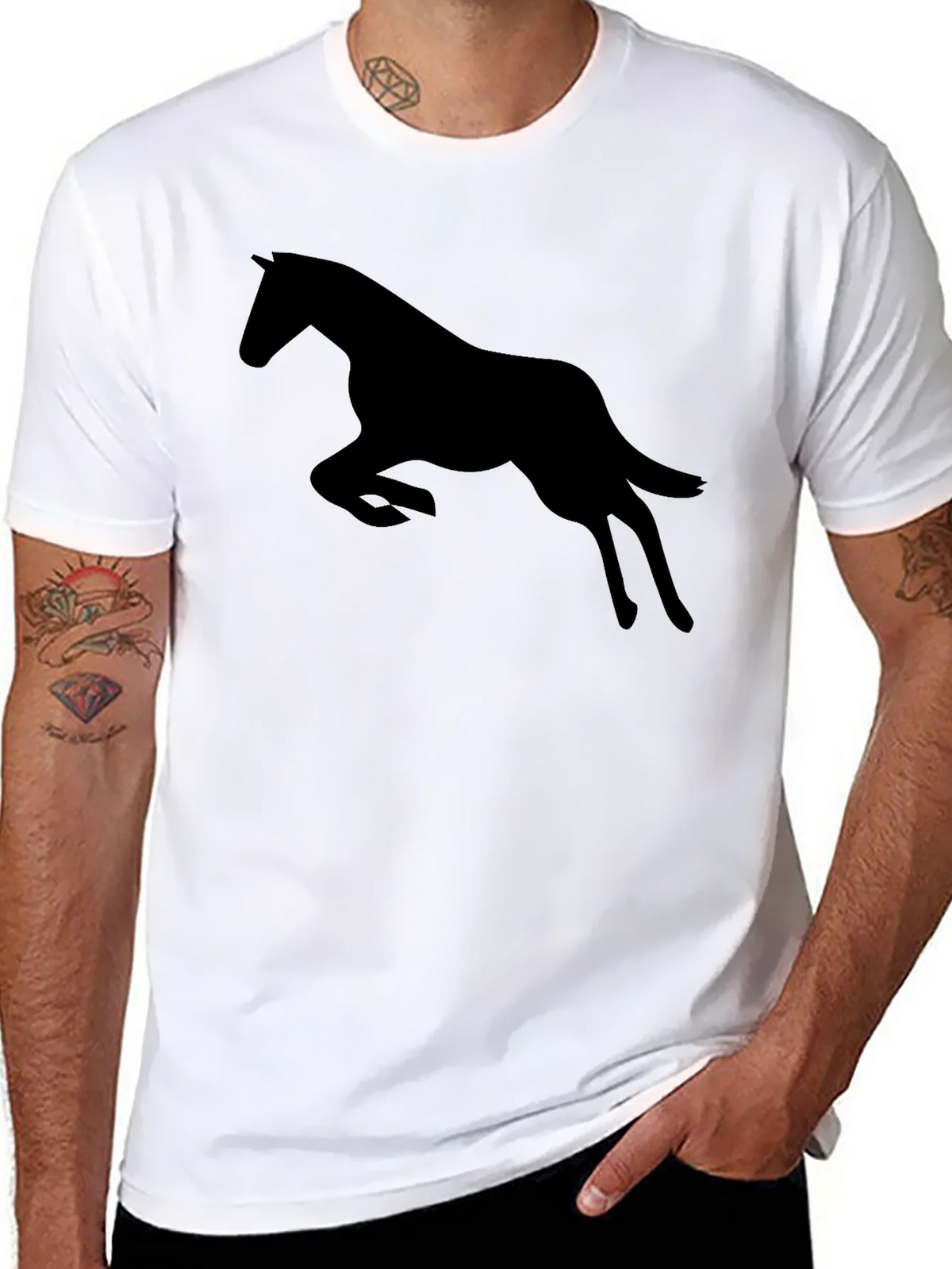 Black Horse Silhouette Graphic Tee product image 7