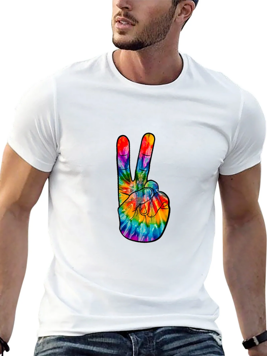 Peace Sign Tie-Dye Graphic Tee product image 8