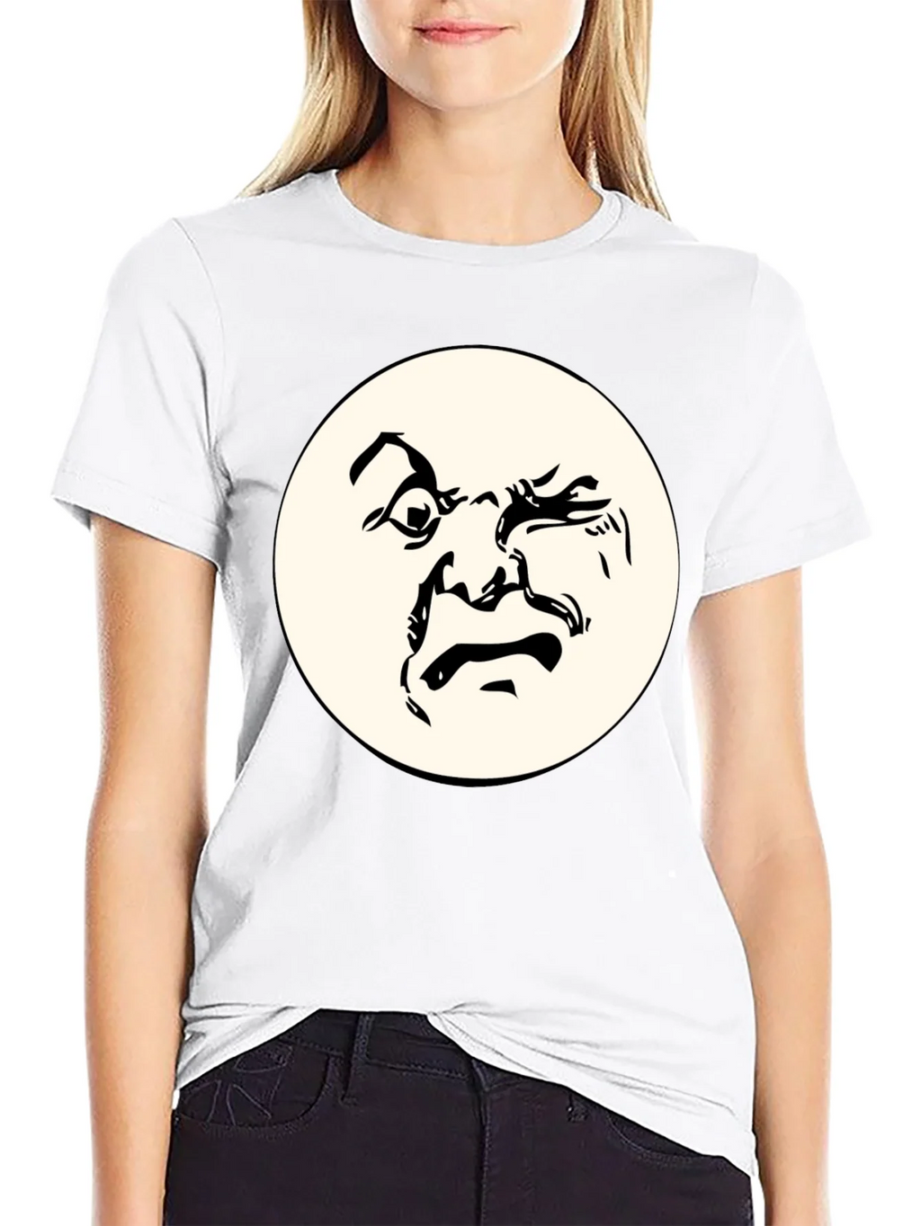 Abstract Face Graphic Black T-Shirt - Unique Design product image 8