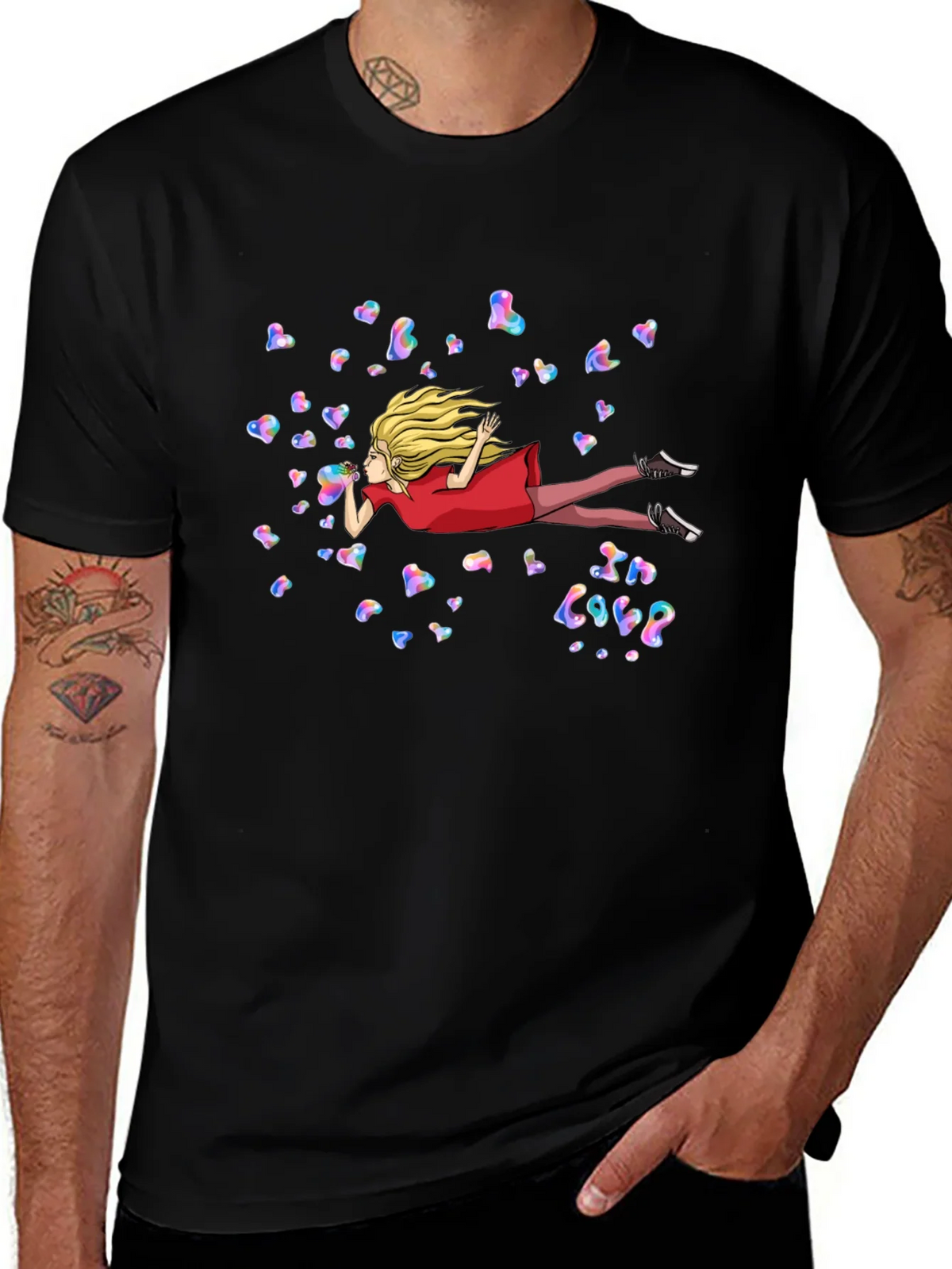 Whimsical In Love Heart Bubble T-Shirt product image 1