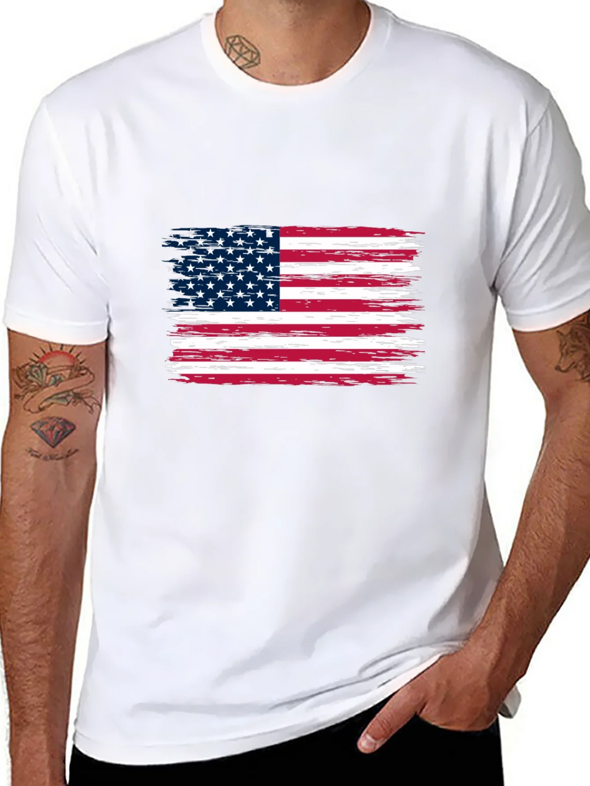 American Flag Graphic Print Tee product image 7