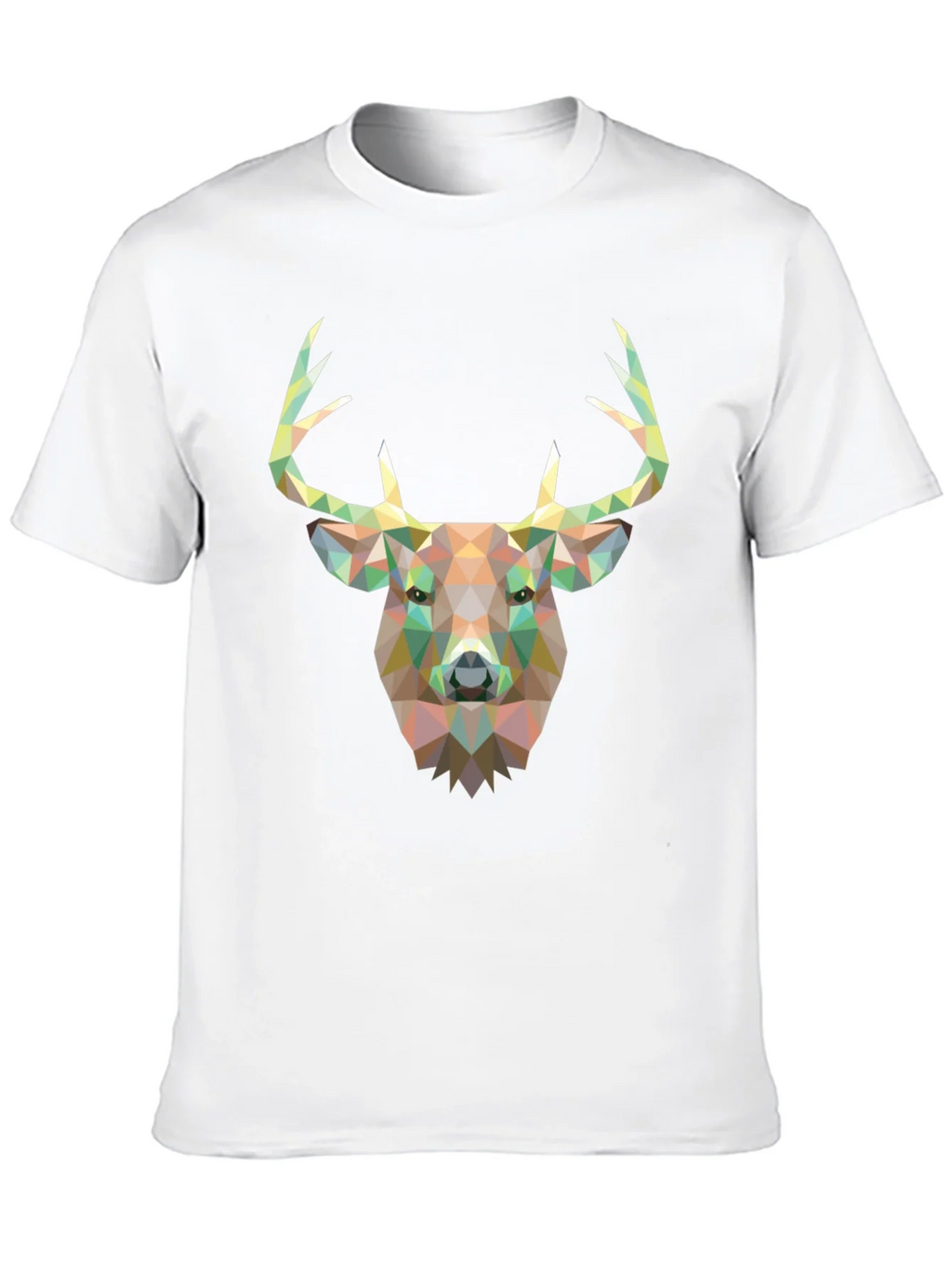 Geometric Deer Head Graphic Black T-Shirt product image 9
