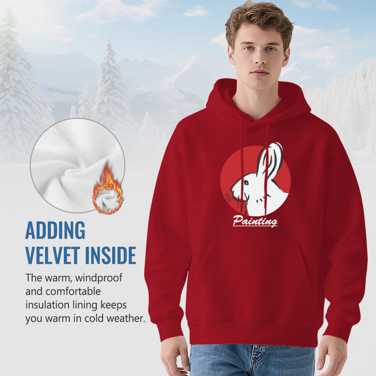 Rabbit Bunny Hoodie - Trendy Streetwear Graphic Sweatshirt product image 7