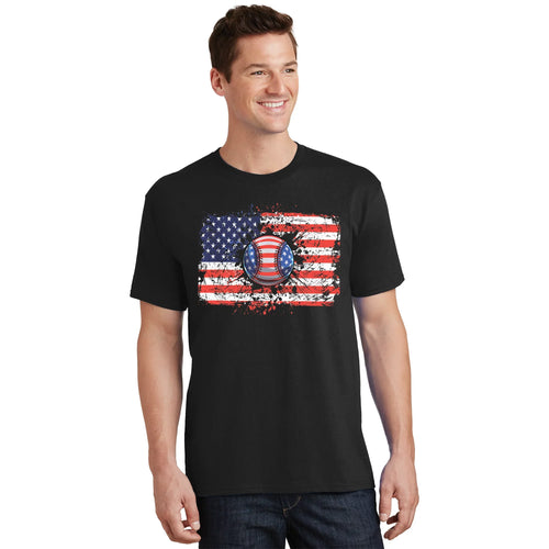 4th Of July American Flag Baseball T-Shirt product image 1
