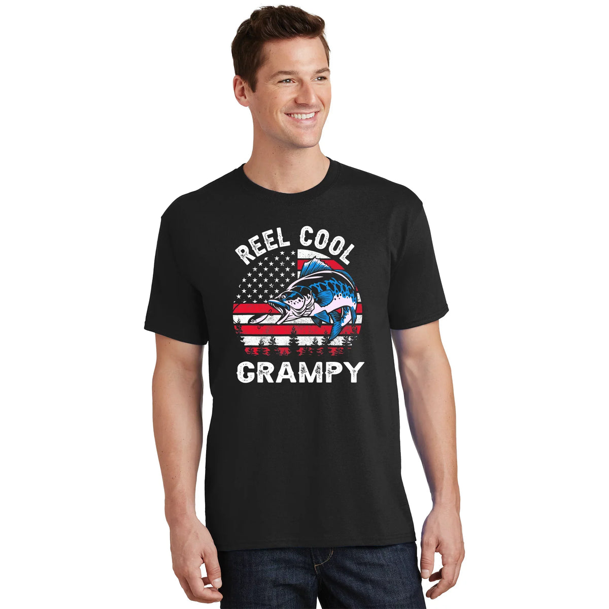 4th Of July Funny Fishing American Patriotic T-Shirt product image 1