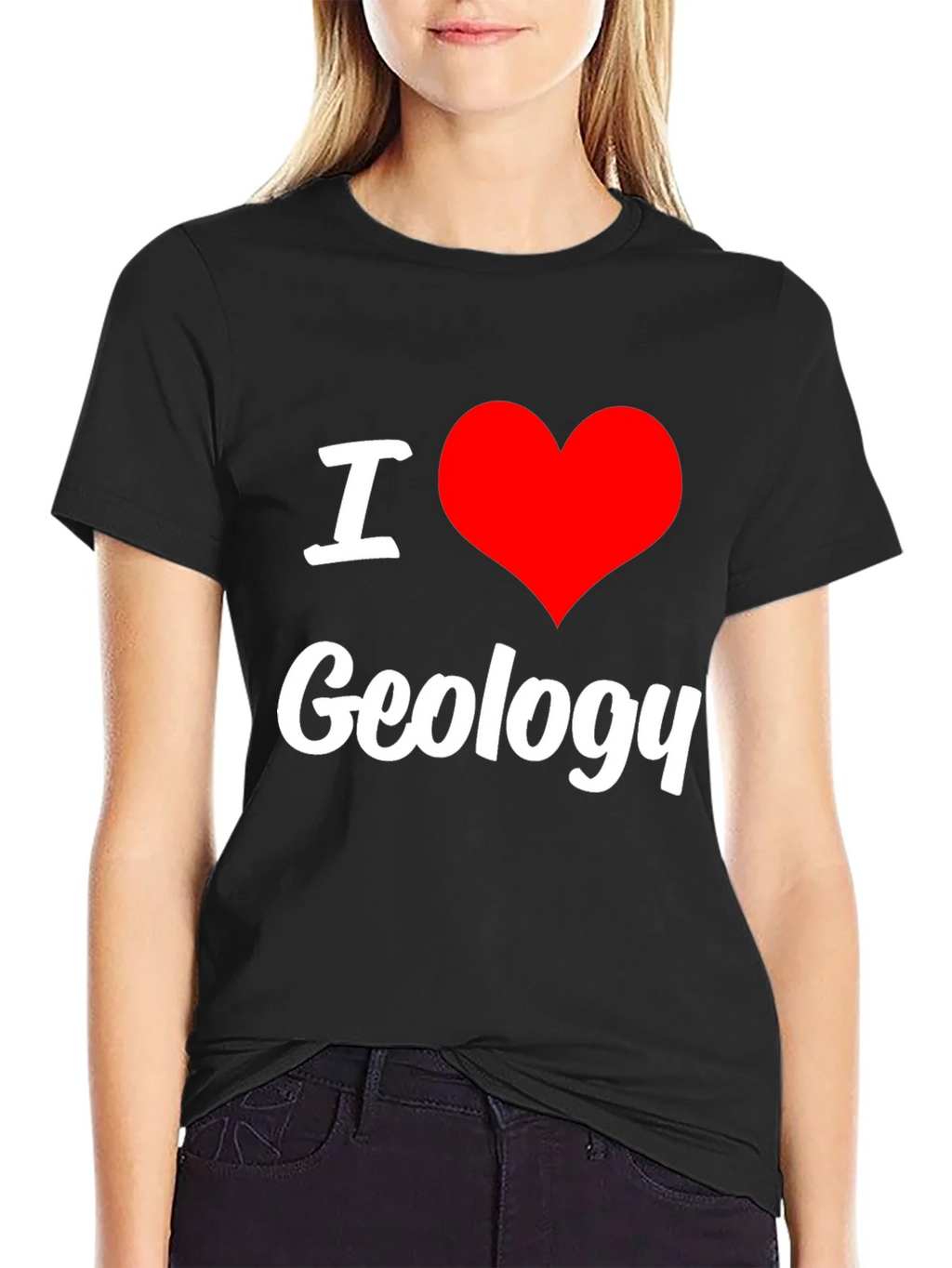 I Love Geology Black T-Shirt product image 2