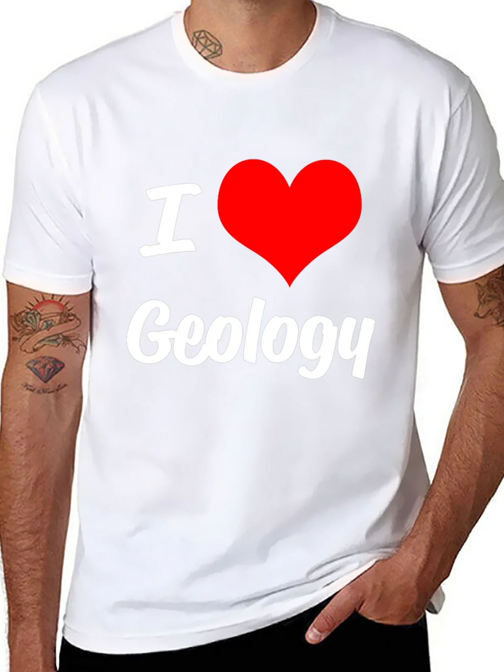 I Love Geology Black T-Shirt product image 7