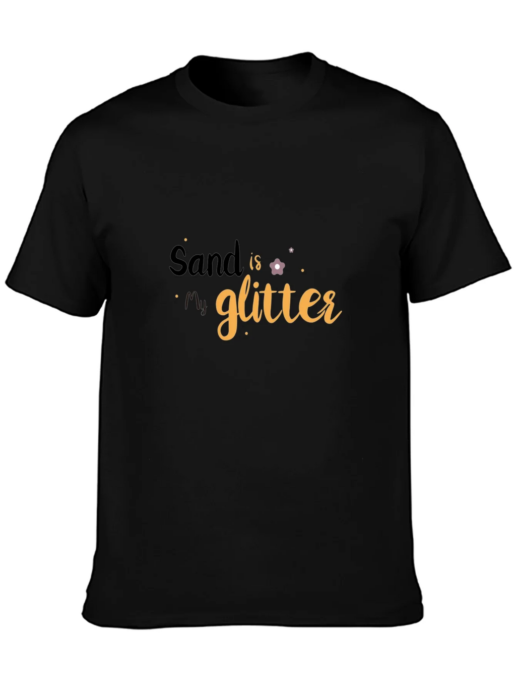 Sand is My Glitter Graphic Tee - Black Cotton T-Shirt product image 3