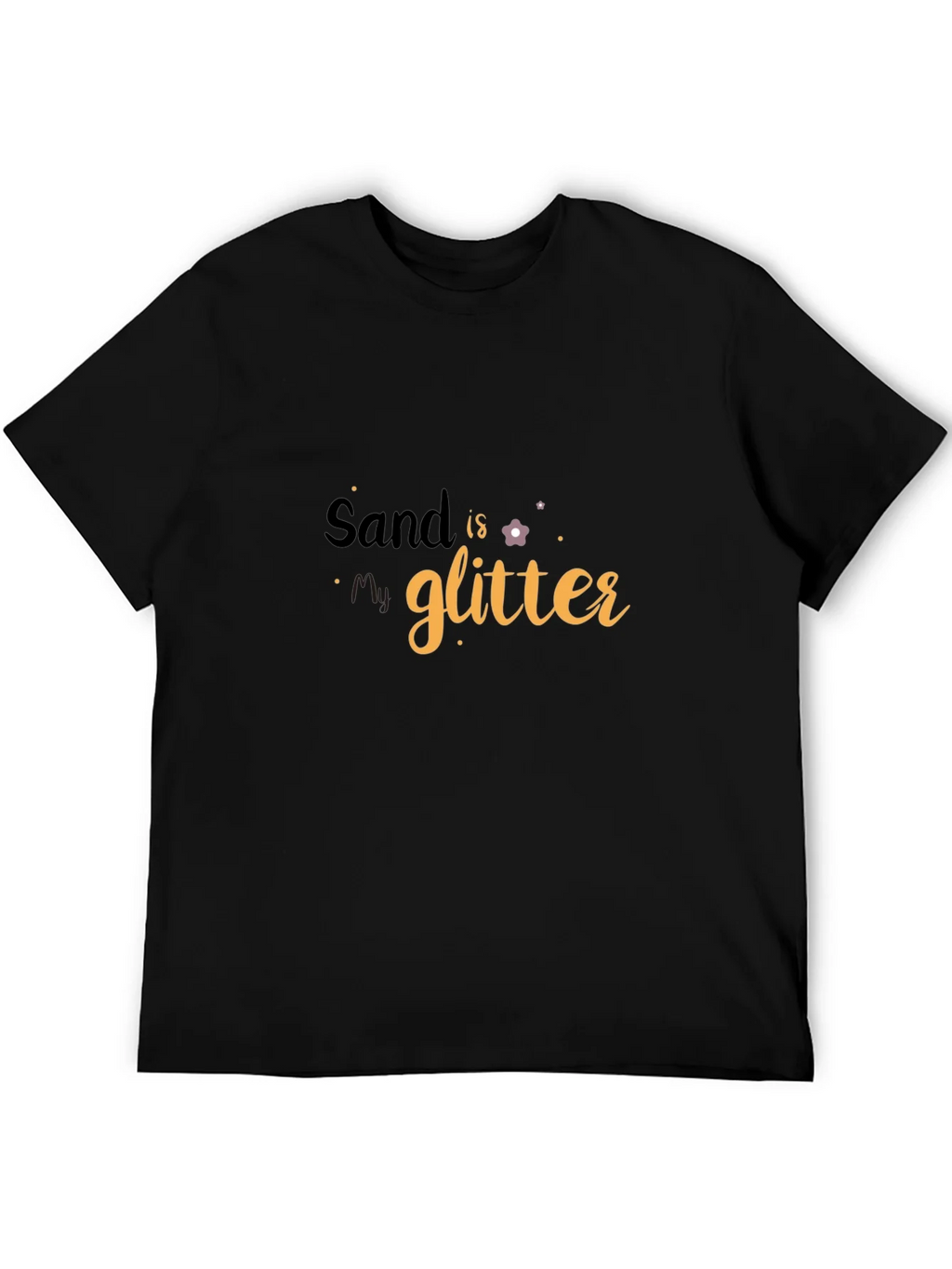 Sand is My Glitter Graphic Tee - Black Cotton T-Shirt product image 5