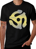 Retro Record Adapter T-Shirt - Black product image 1