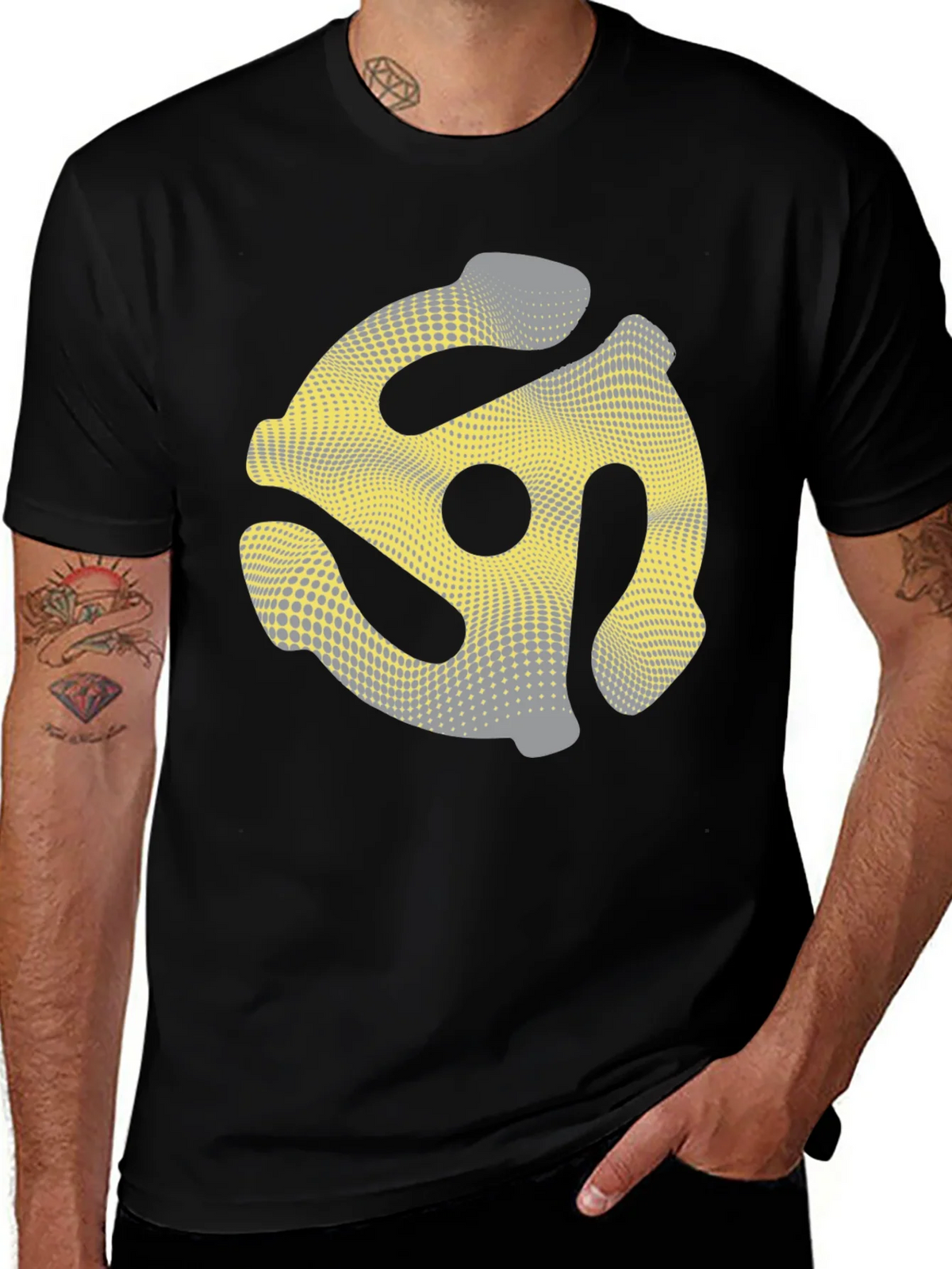 Retro Record Adapter T-Shirt - Black product image 1