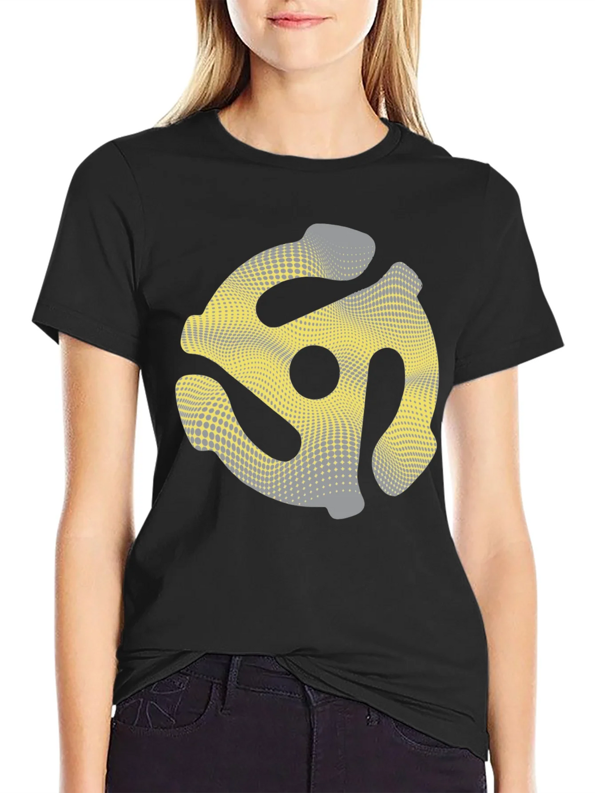 Retro Record Adapter T-Shirt - Black product image 2