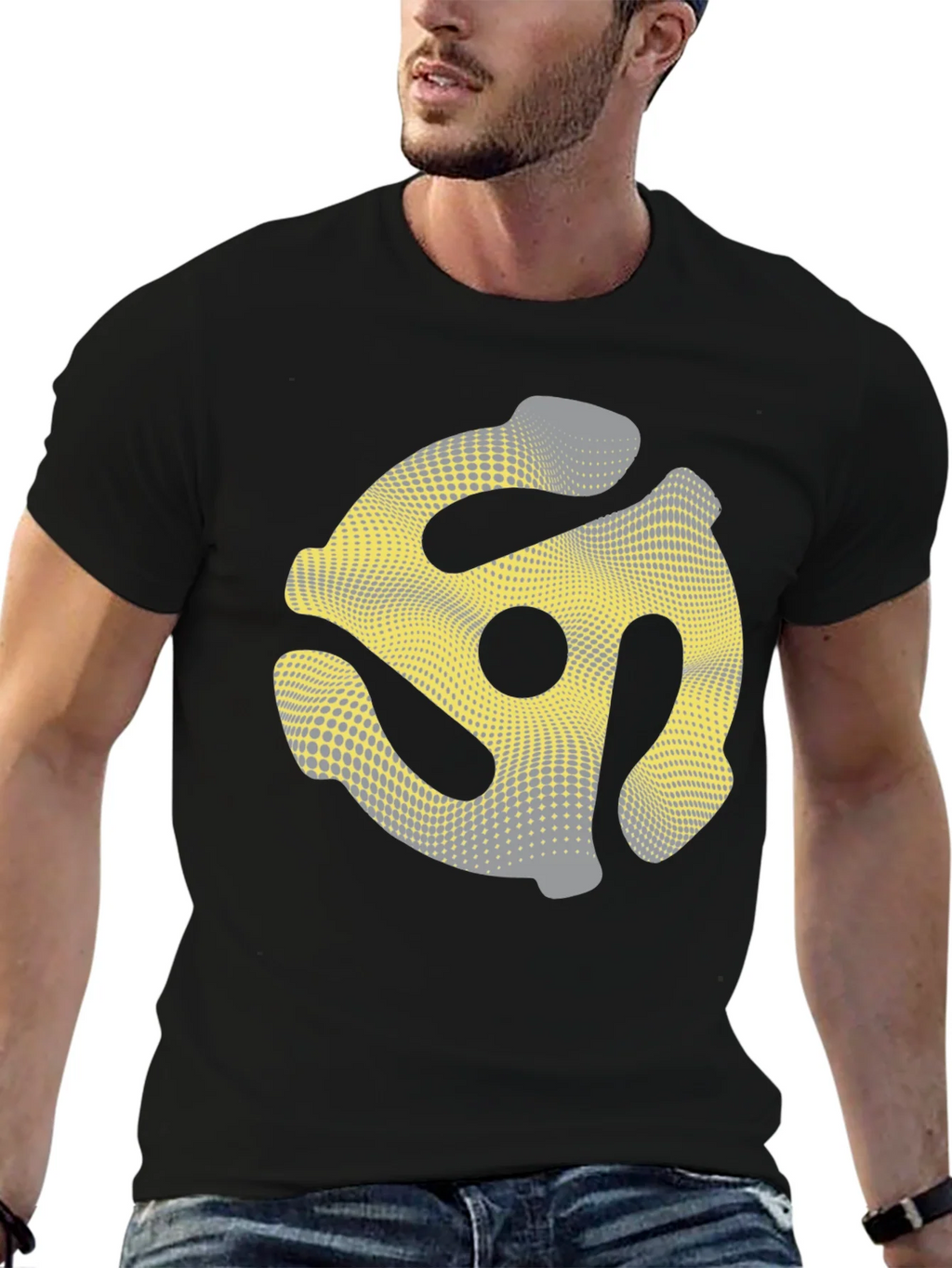 Retro Record Adapter T-Shirt - Black product image 6