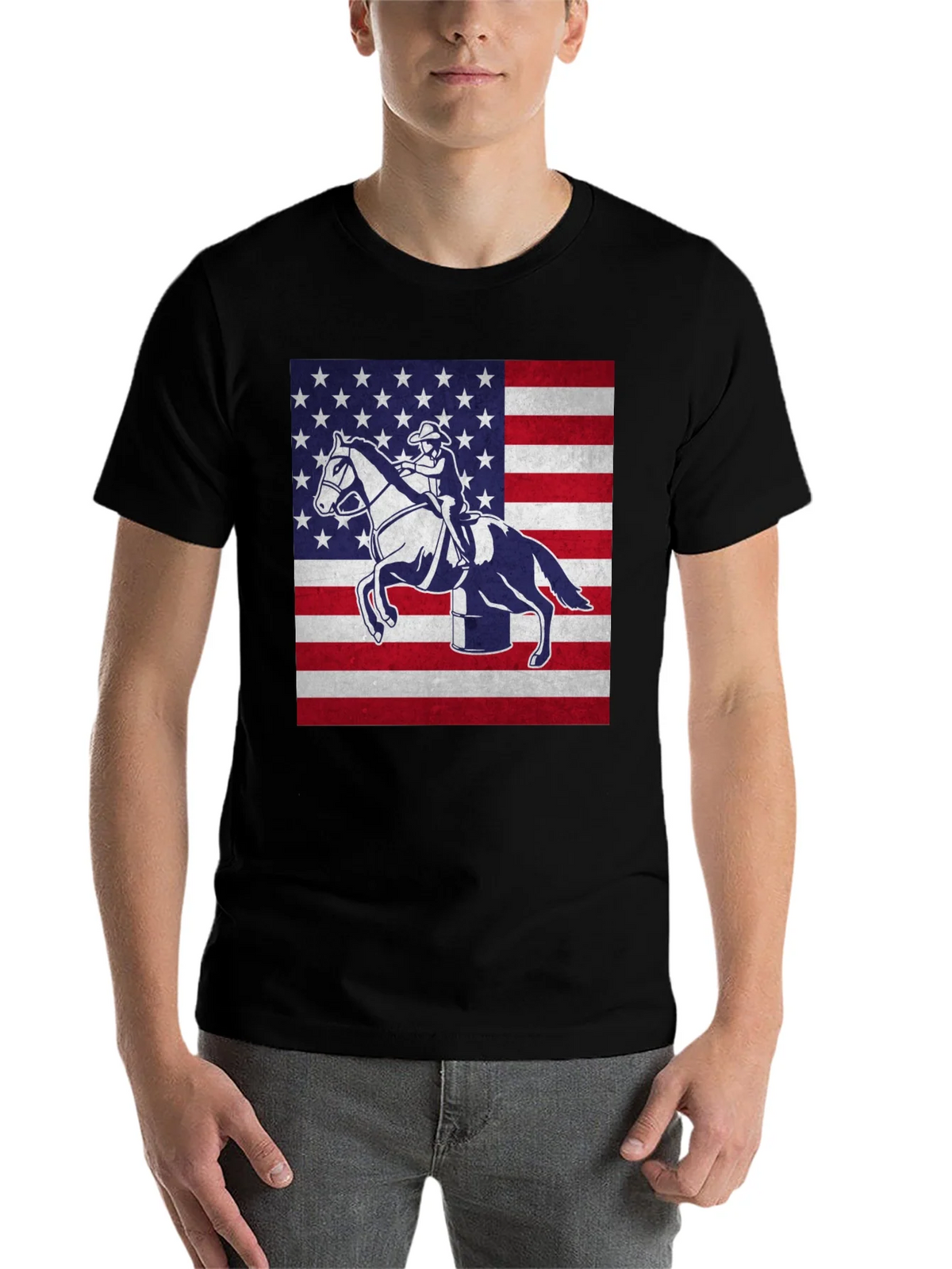 American Rodeo Patriotic Graphic T-Shirt product image 4
