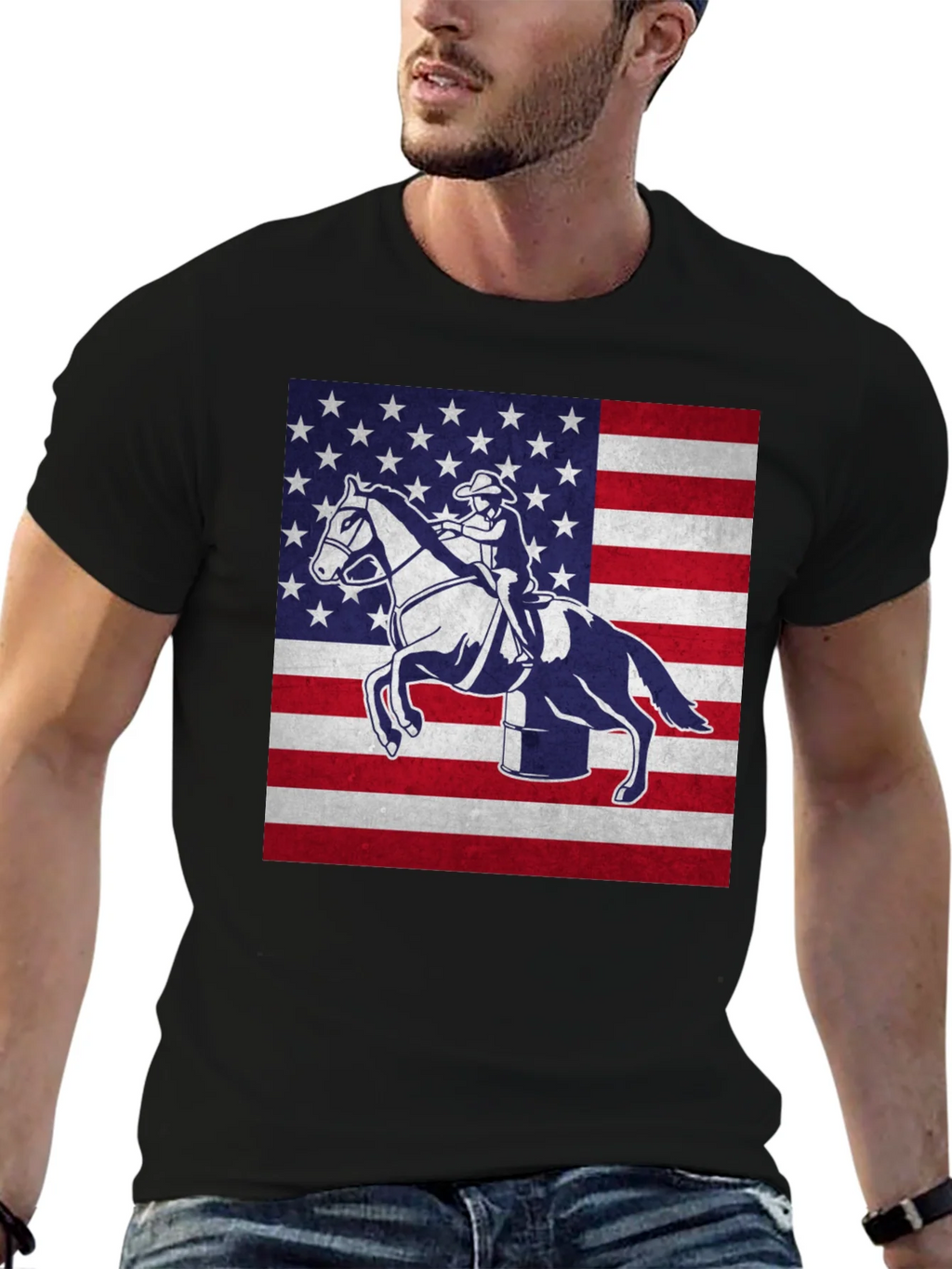 American Rodeo Patriotic Graphic T-Shirt product image 6