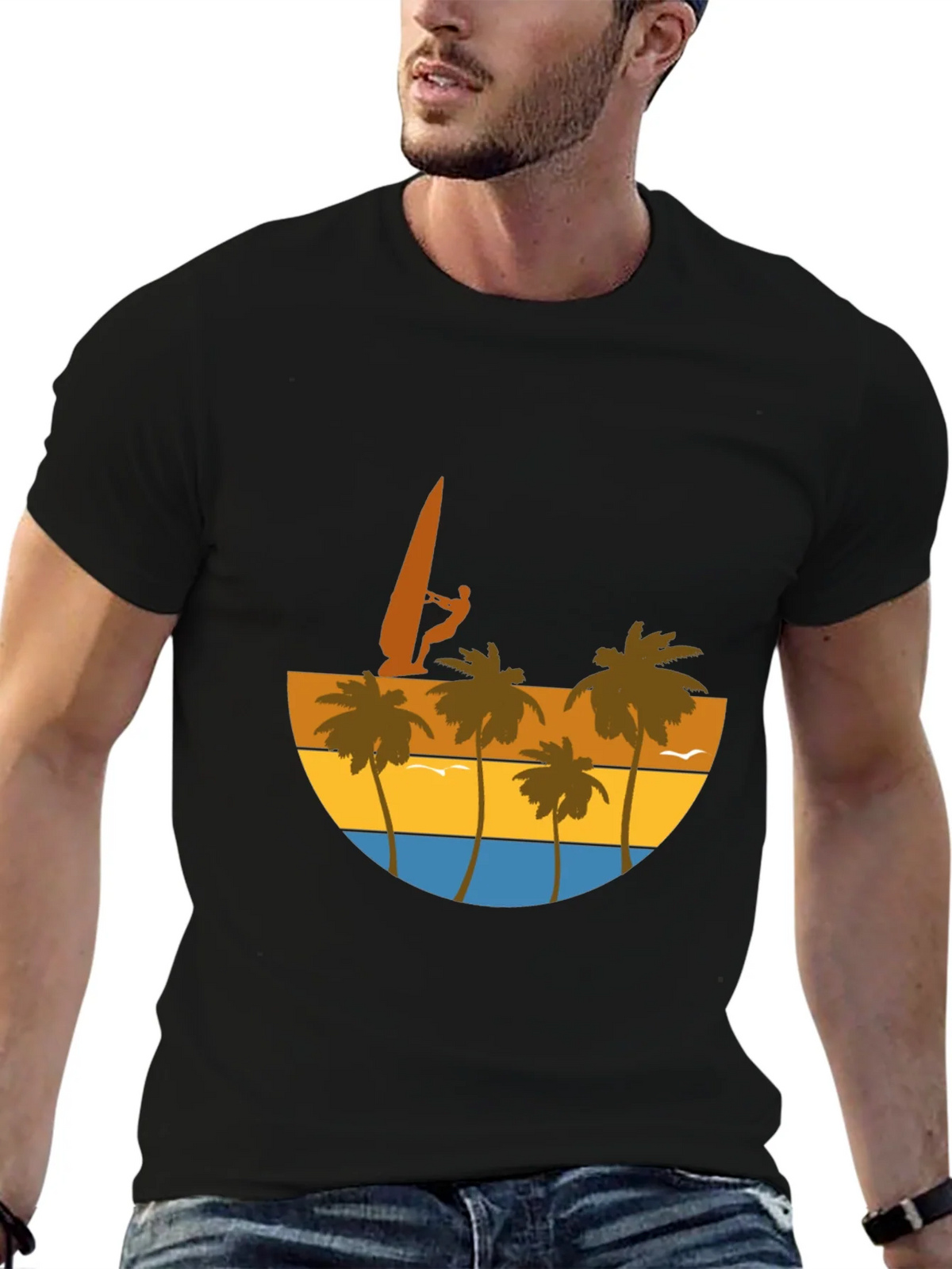Tropical Windsurfer Graphic Tee - Relaxed Fit product image 5