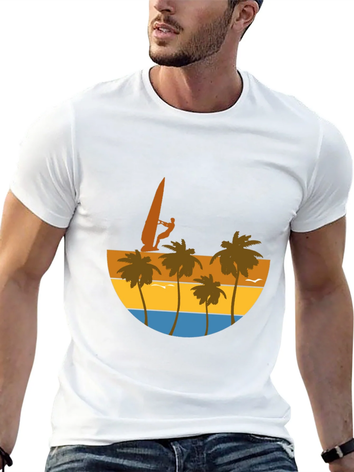Tropical Windsurfer Graphic Tee - Relaxed Fit product image 11
