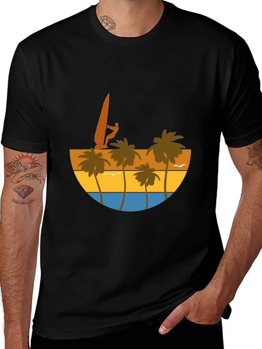 Tropical Windsurfer Graphic Tee - Relaxed Fit product image 1