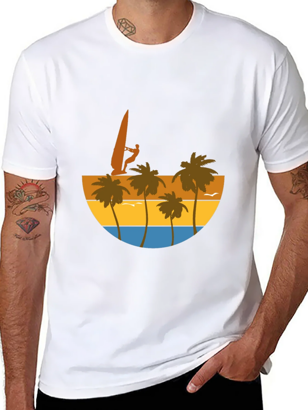 Tropical Windsurfer Graphic Tee - Relaxed Fit product image 6