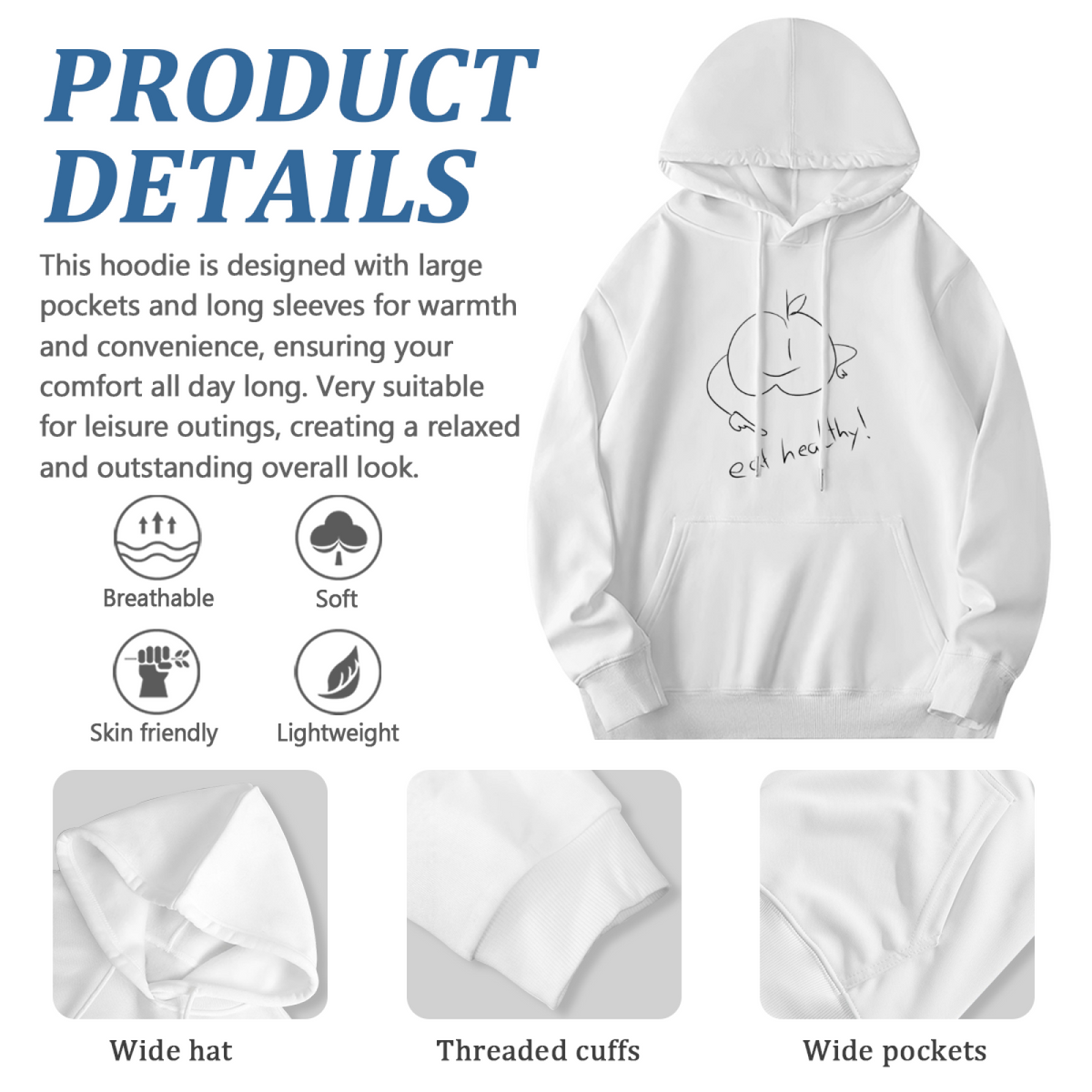 Graphic Art Hoodie - Artistic Expression Pullover #0660 product image 6