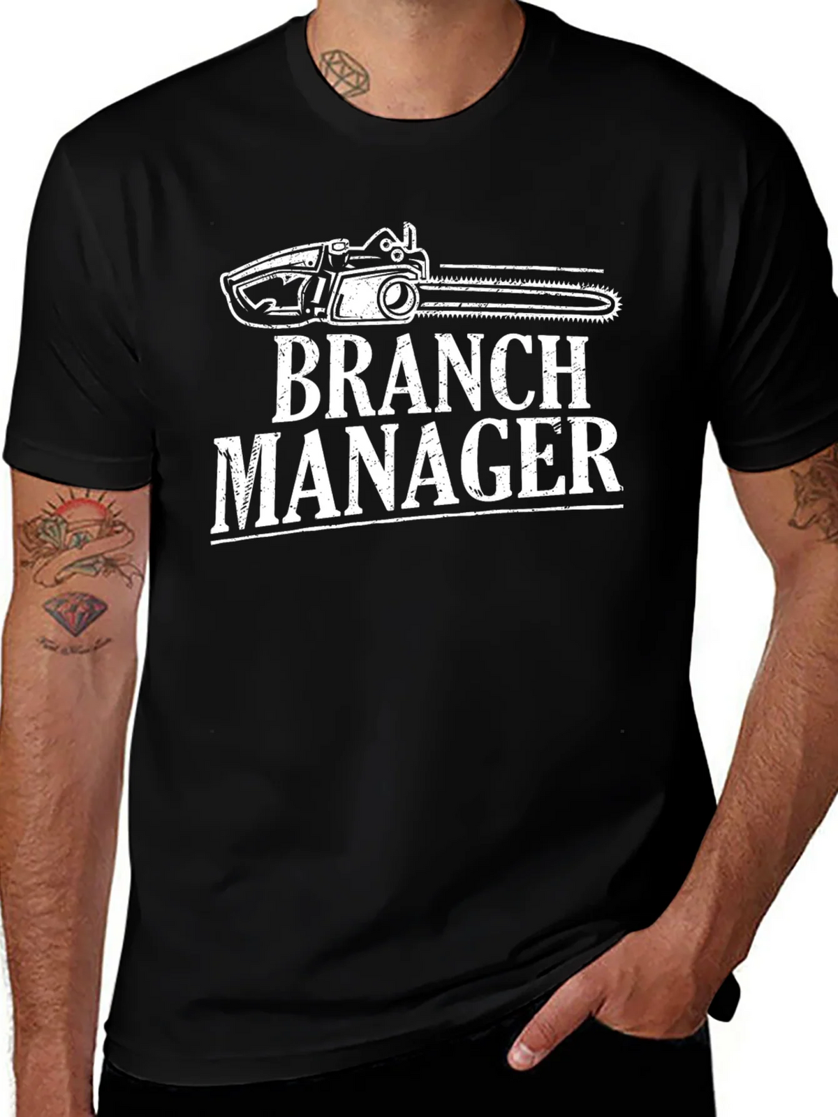 Branch Manager T-Shirt - Funny Chainsaw Graphic Tee product image 1