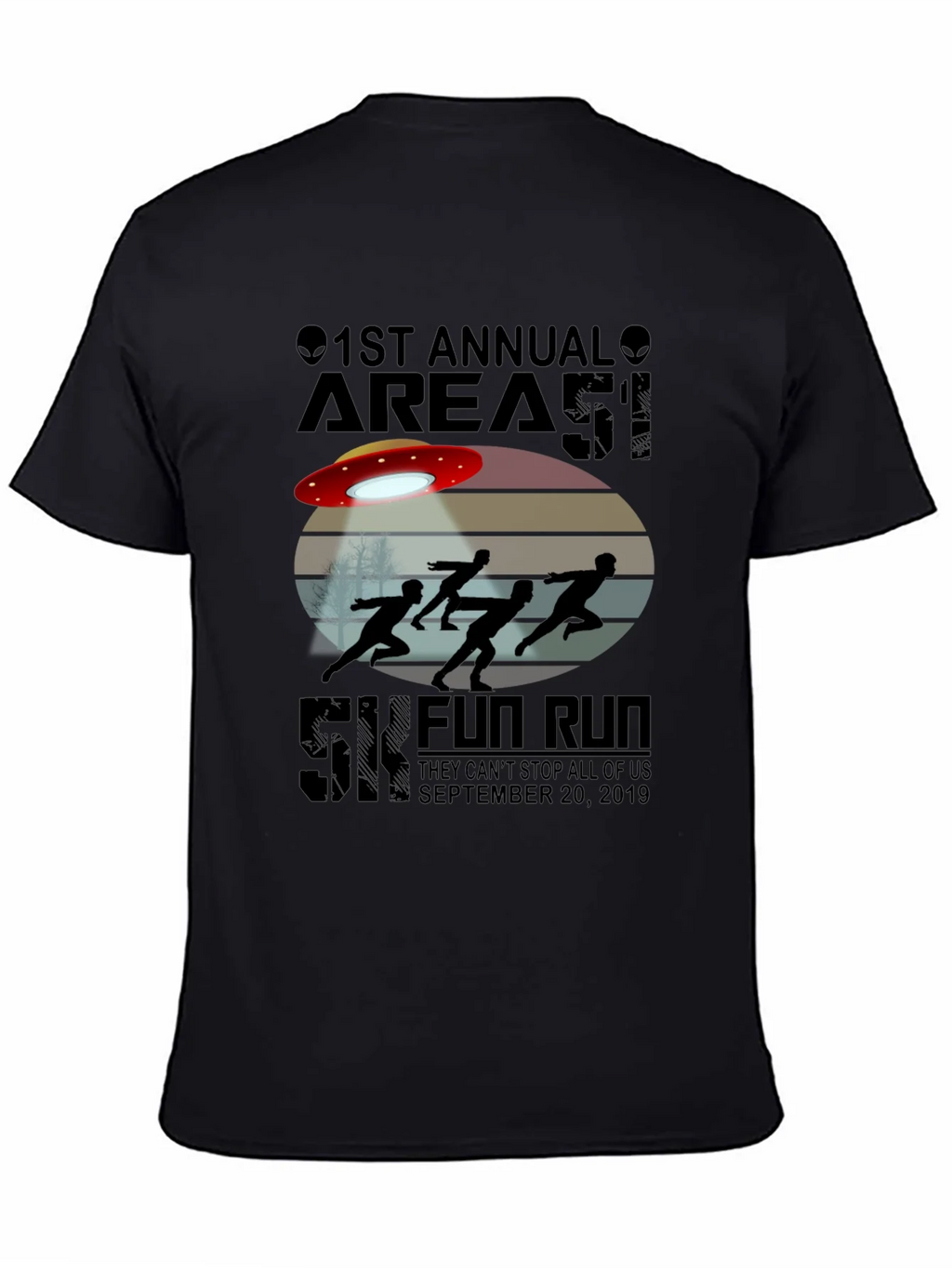 Area 51 5K Fun Run T-Shirt September 20 2019 Black product image 4