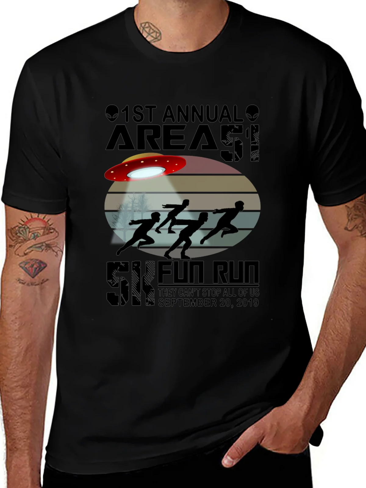 Area 51 5K Fun Run T-Shirt September 20 2019 Black product image 1
