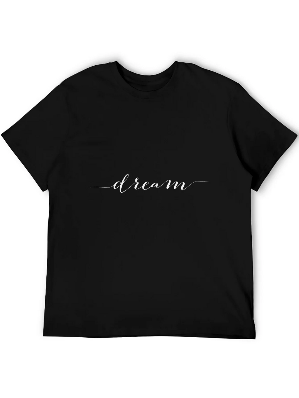 Dream Script Black Cotton Tee - Stylish Casual Comfort product image 4